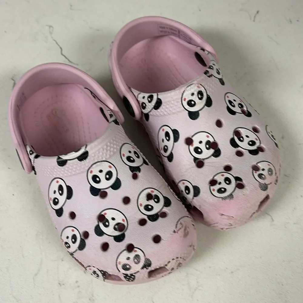 Crocs Childrens/Kids Classic Panda Clogs (Blush Pink) Size 8 Toddler